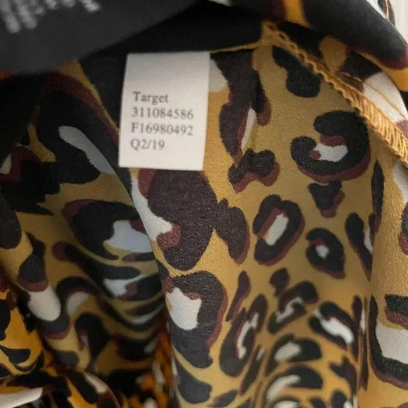 WHO What Wear Womens Ruffle Midi Leopard Cheetah Animal Print Dress XS - Picture 4 of 6